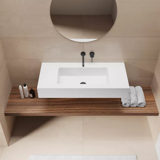 Lavabo 100x46 cm Bianco Opaco